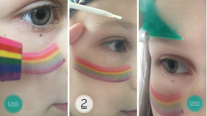 Federn sind eine kreative Erweiterung beim Kinderschminken