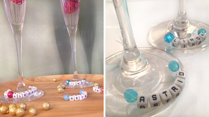 Namenkettchen für die Gläser