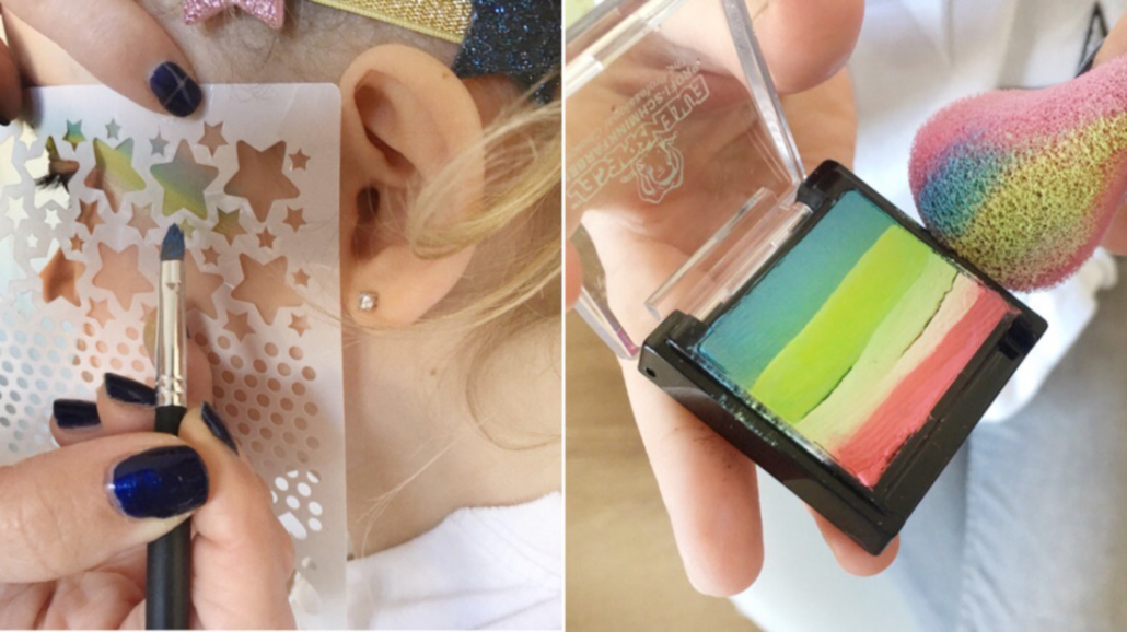 Schablonen sind ein tolles Hilfsmittel beim Kinderschminken