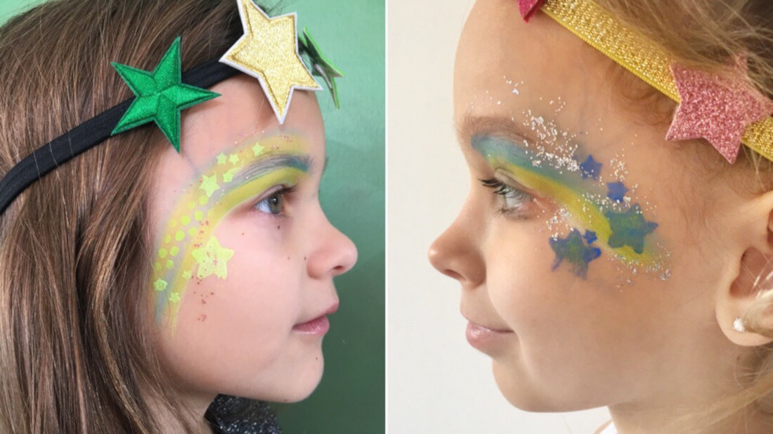 Sterne sind ein beliebtes Motiv beim Kinderschminken