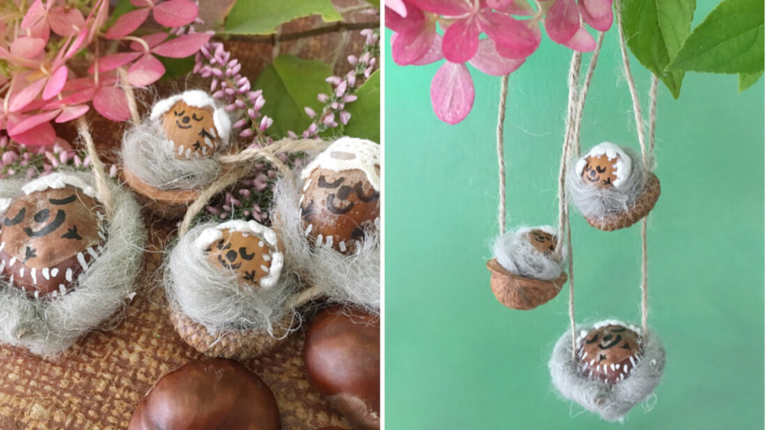 Und da hängen sie in unserem Strauch und schlafen bis der Frühling kommt