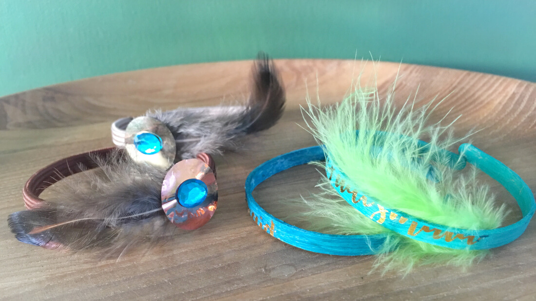 Indianerparty Armreifen selbstgebastelt