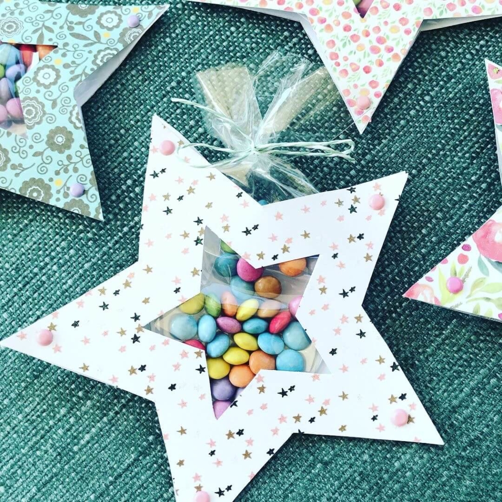 Eine Mitgebseltüte in Form eines Sterns